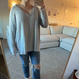 Cashmere over sized V neck sweater